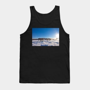 Yukon Quest dog team pulling sled Tank Top